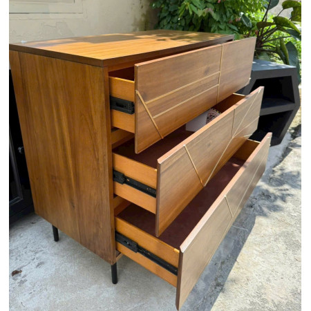 Living Spaces 206180 : Tủ Đứng 3 Ngăn Kéo - Vàng Đồng